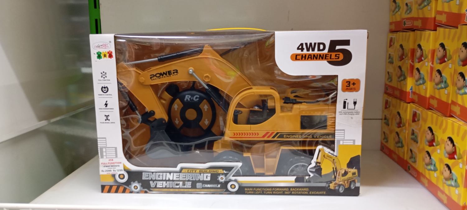 City Building 4WD 5-Channel Remote Control Excavator – 360° Rotation